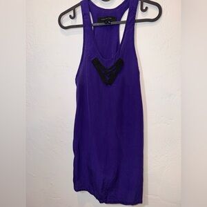 Alexander Wang Silk Tank Top with Black Detail